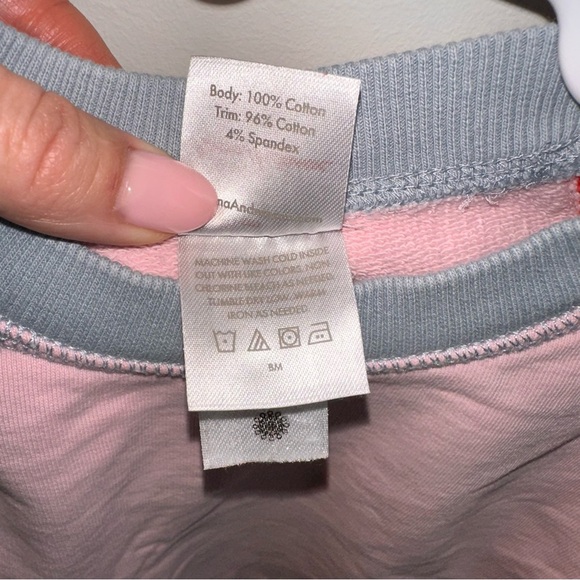 Hanna Andersson Pink and Red Raglan Sweatshirt - Picture 3 of 4